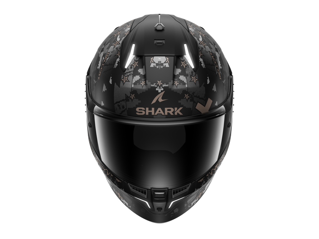 CAPACETE SHARK SKWAL i3 HELLCAT MAT PRETO/CROMADO/ANTRACITE (KUA) - M