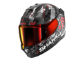 CAPACETE SHARK SKWAL i3 HELLCAT MAT PRETO/CROMADO/VERMELHO (KUR) - L