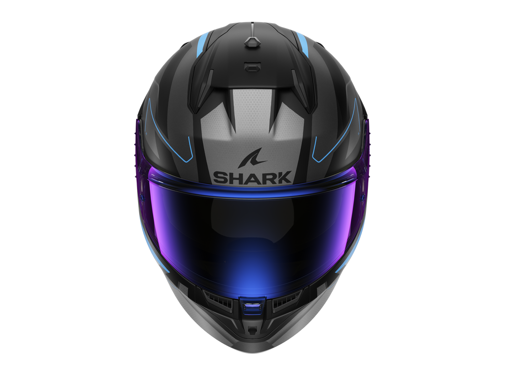 CAPACETE SHARK D-SKWAL 3 SIZLER MAT PRETO/ANTRACITE/AZUL (KAB) - M -