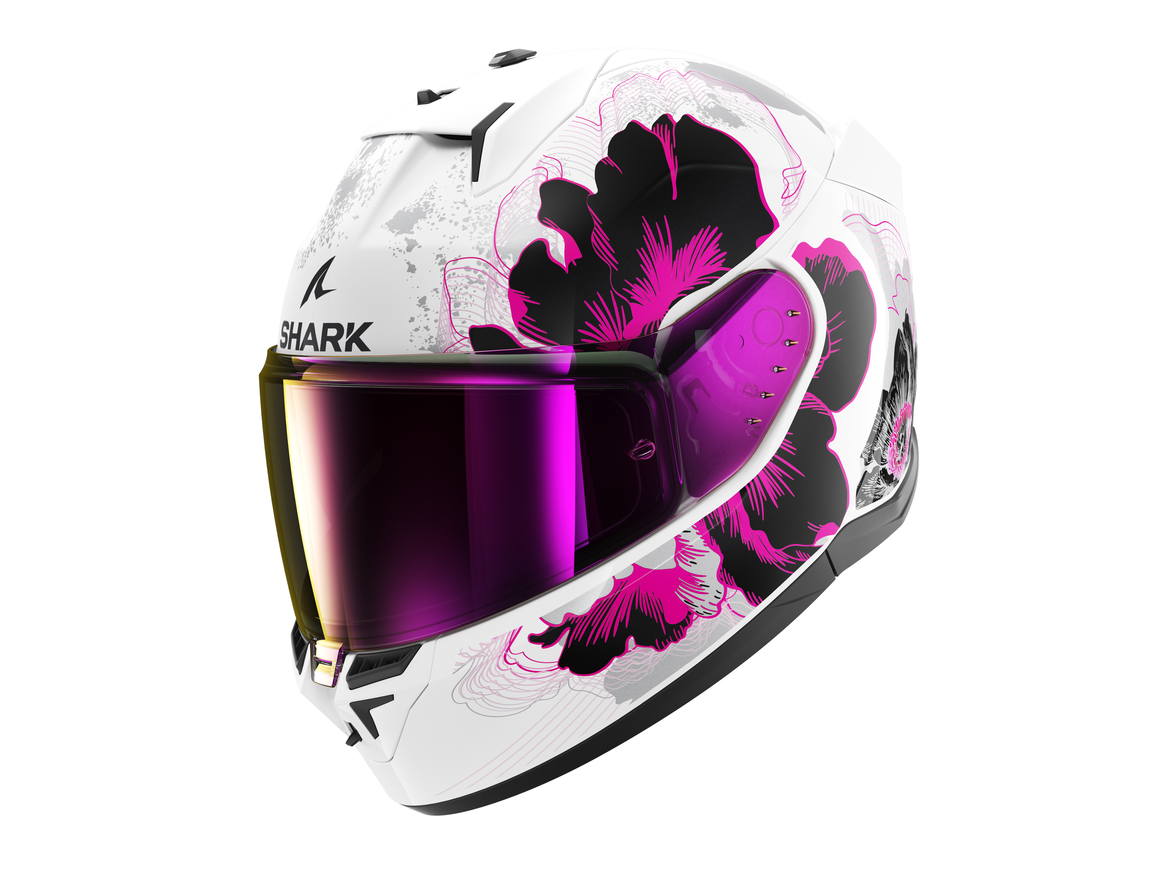 CAPACETE SHARK D-SKWAL 3 MAYFER BRANCO/ROSA/ANTRACITE (WVA) - XS -