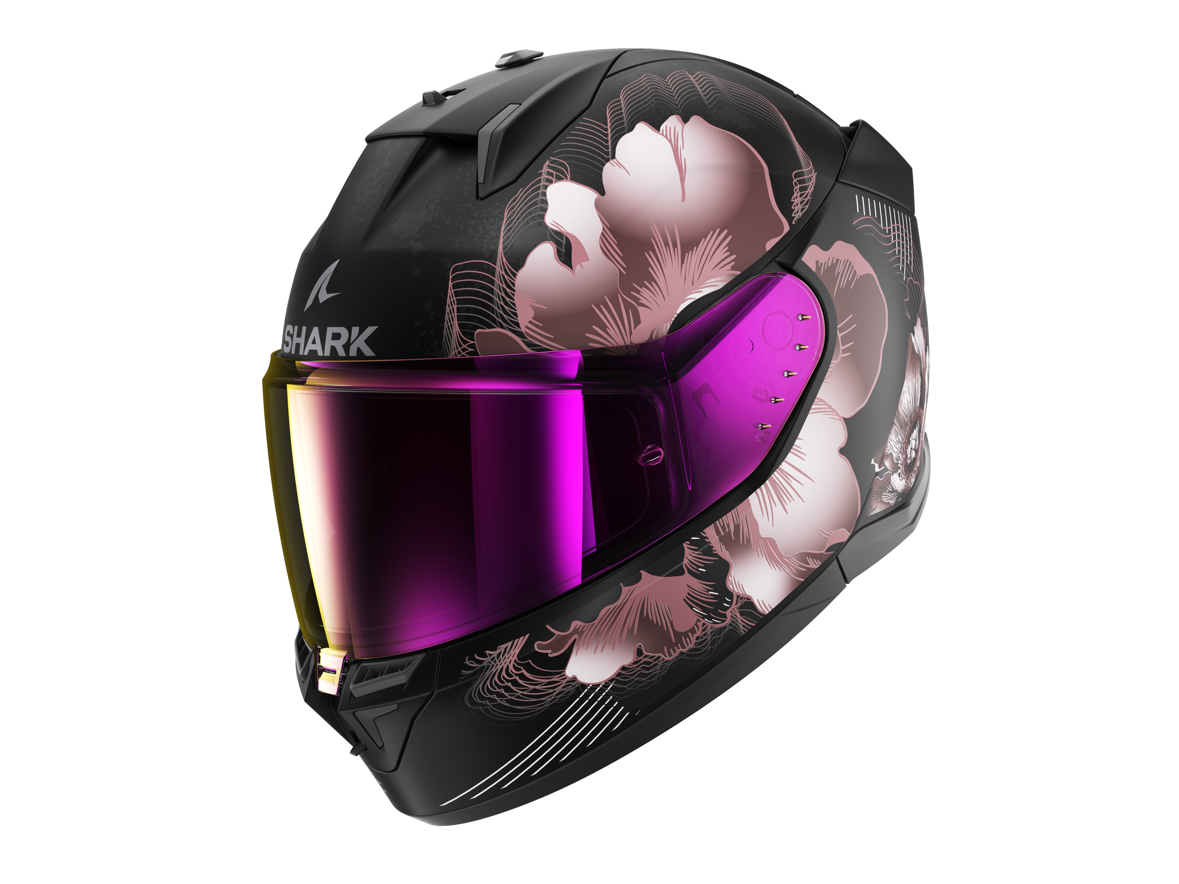 CAPACETE SHARK D-SKWAL 3 MAYFER MAT PRETO/ROSA/DOURADO (KVQ) - M
