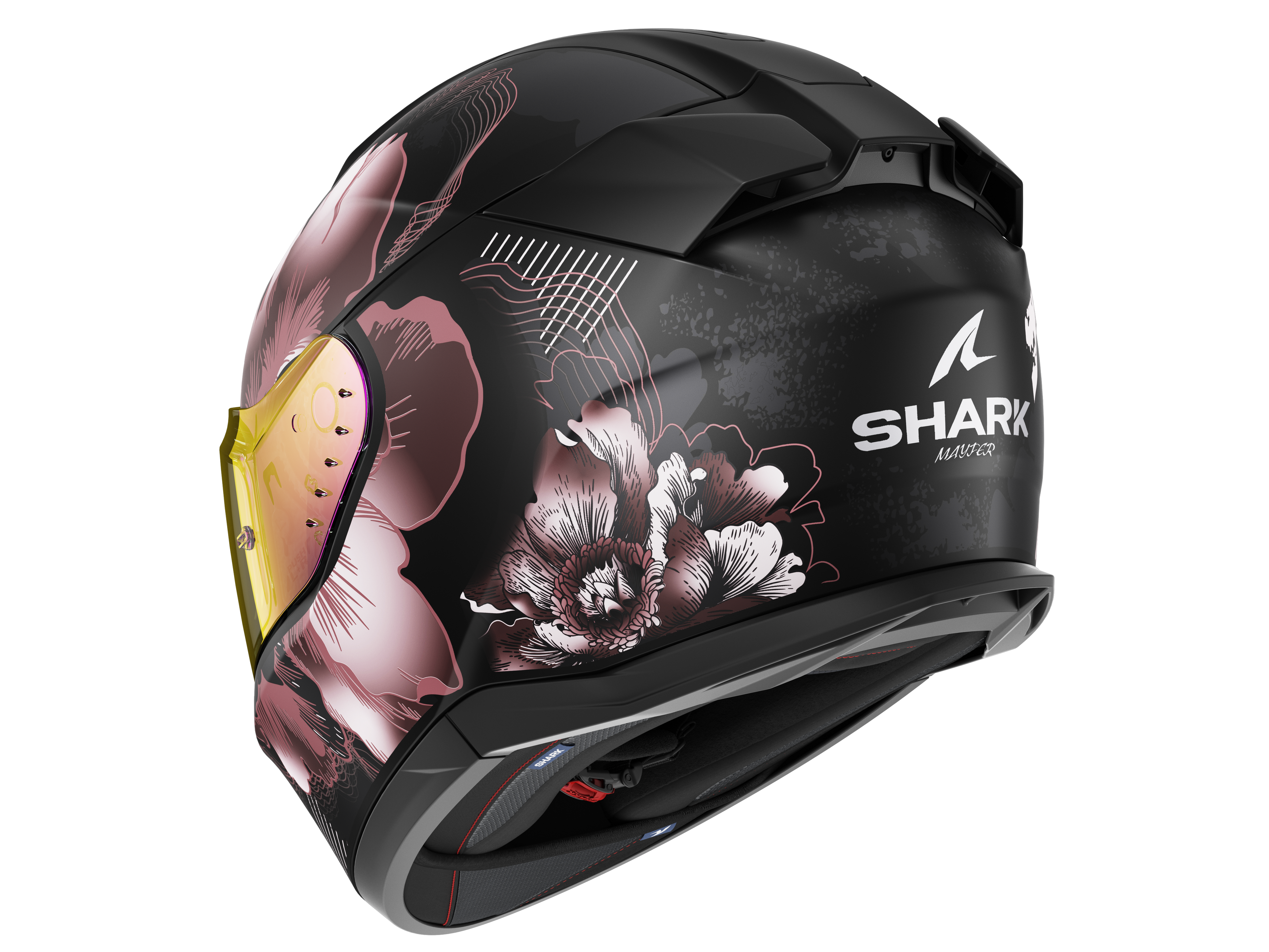 CAPACETE SHARK D-SKWAL 3 MAYFER MAT PRETO/ROSA/DOURADO (KVQ) - M