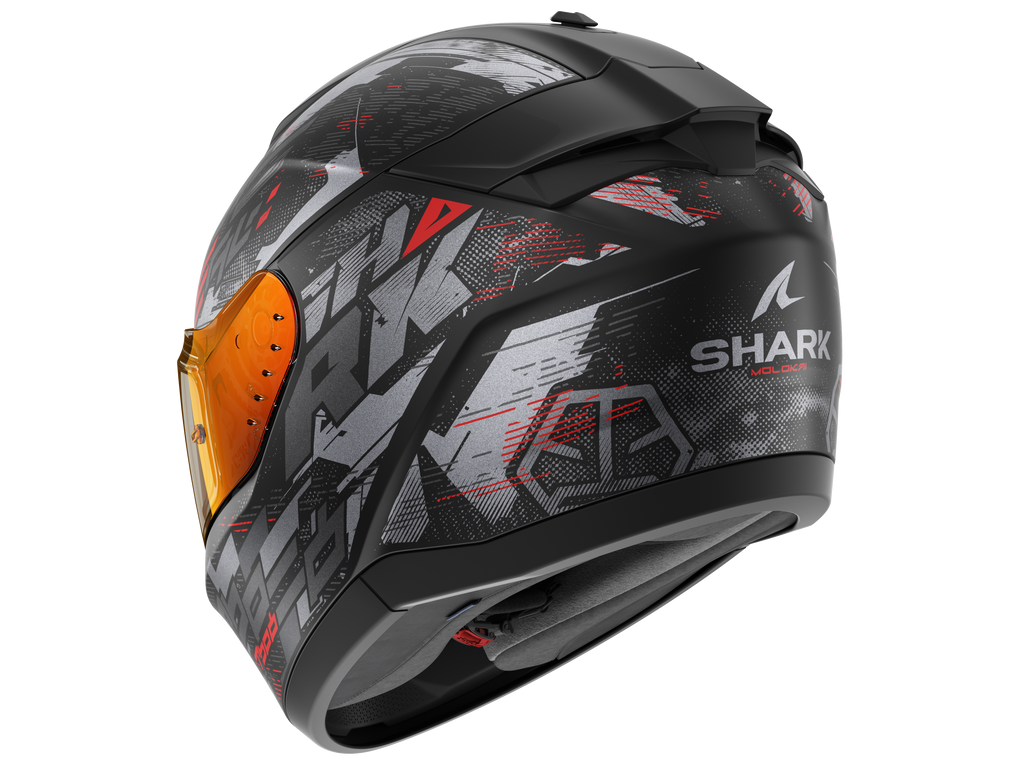 CAPACETE SHARK RIDILL 2 MOLOKAI PRETO/ANTRACITE/VERMELHO (KAR) - S