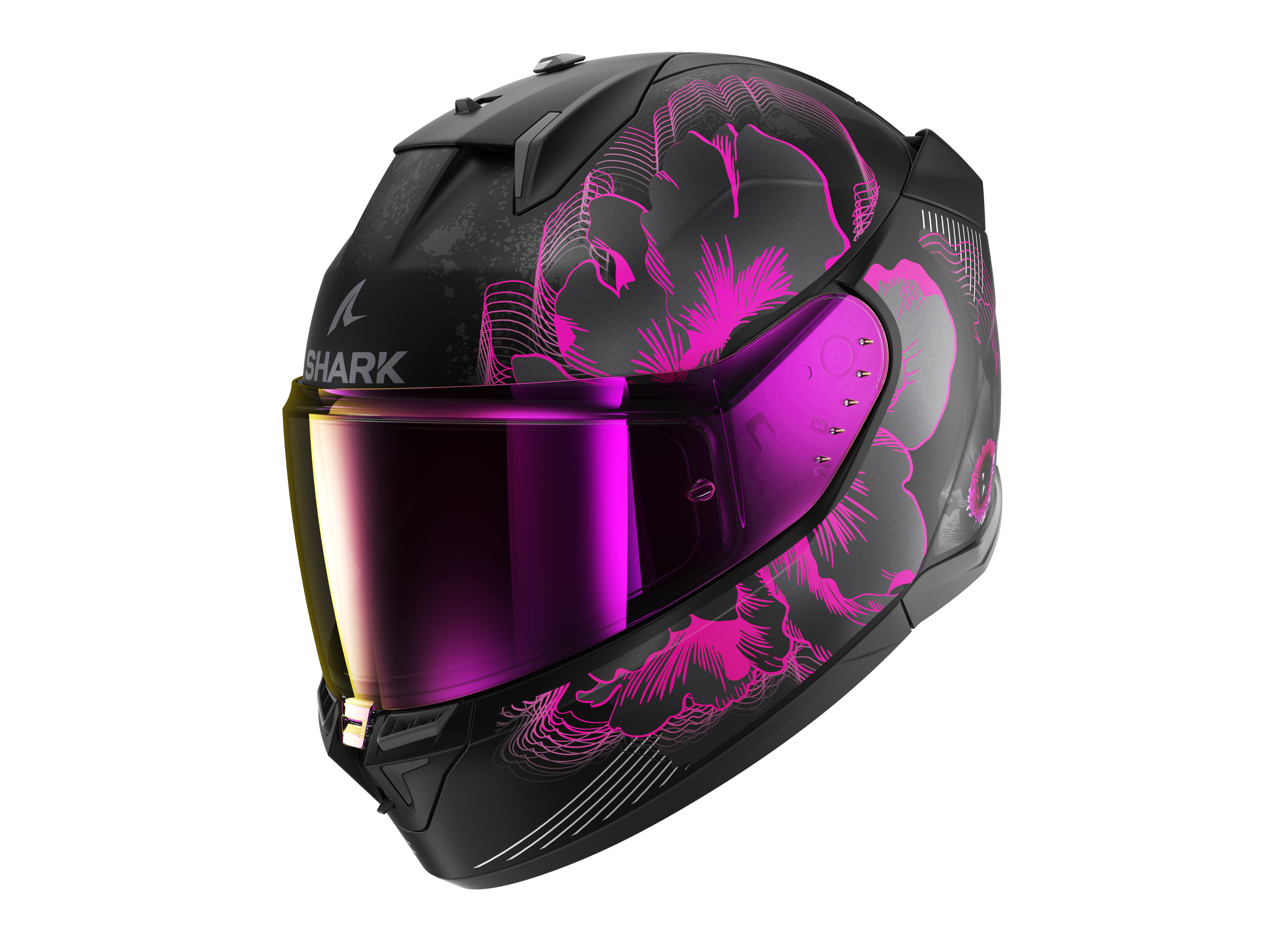CAPACETE SHARK D-SKWAL 3 MAYFER MAT PRETO/ROSA/ANTRACITE (KVA) - XS -