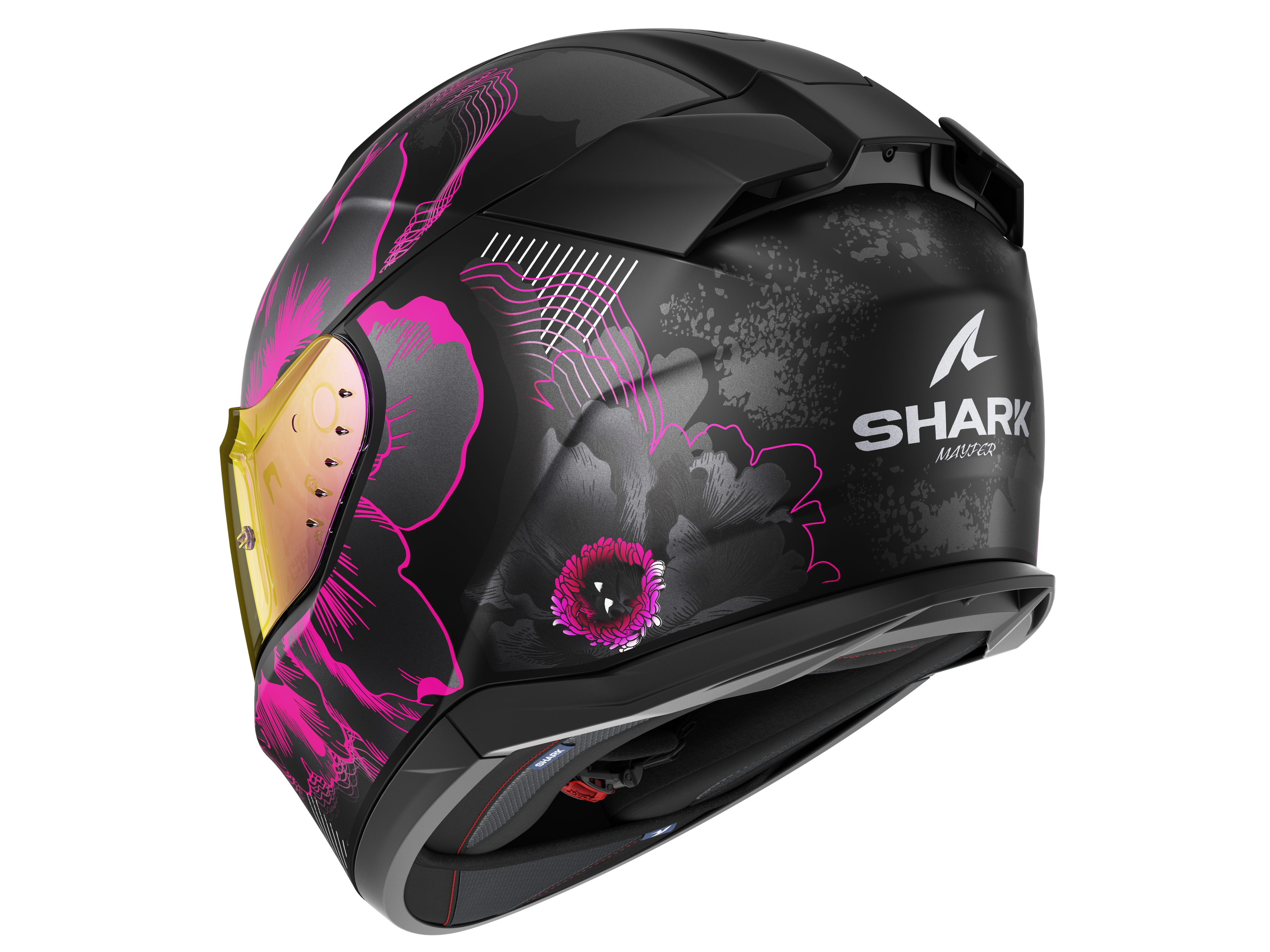 CAPACETE SHARK D-SKWAL 3 MAYFER MAT PRETO/ROSA/ANTRACITE (KVA) - XS -