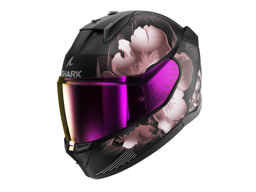 CAPACETE SHARK D-SKWAL 3 MAYFER MAT PRETO/ROSA/DOURADO (KVQ) - XS