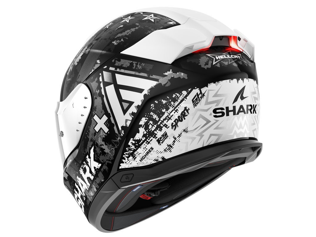 CAPACETE SHARK SKWAL i3 HELLCAT PRETO/CROMADO/CINZA (KUS) - XL -