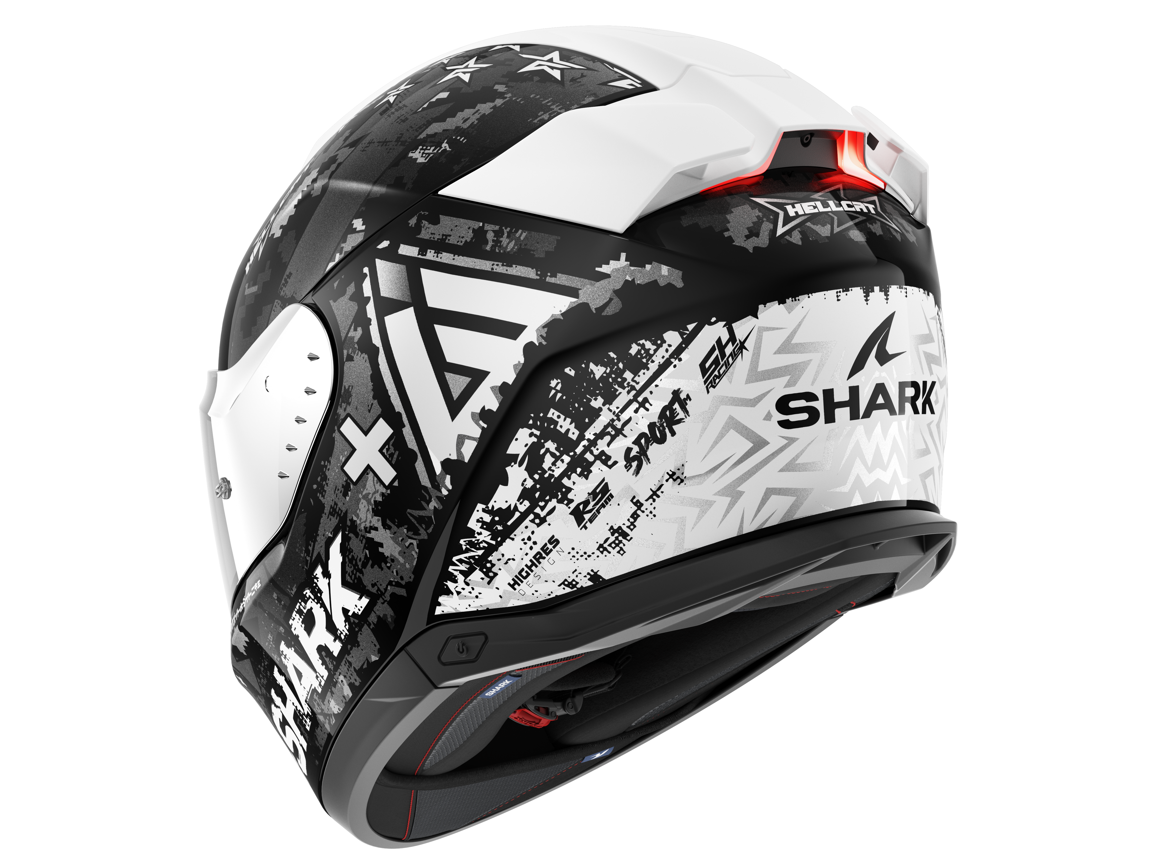 CAPACETE SHARK SKWAL i3 HELLCAT PRETO/CROMADO/CINZA (KUS) - XL -