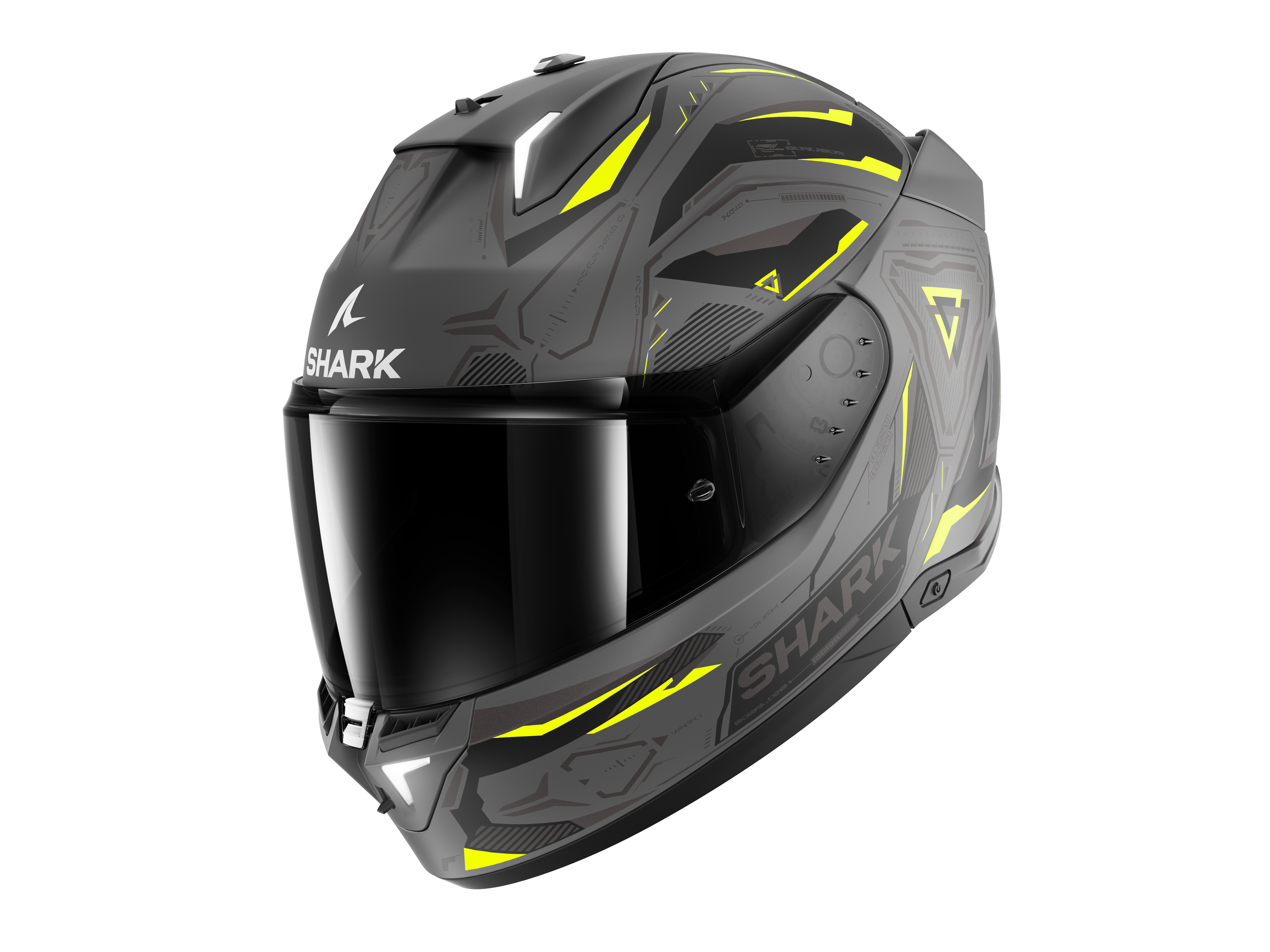 CAPACETE SHARK SKWAL i3 LINIK ANTRACITE/AMARELO/PRETO (AYK) - XL -