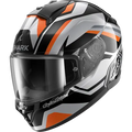 CAPACETE SHARK RIDILL 2 TLD APEX PRATA/PRETO/LARANJA (SKO) - L -