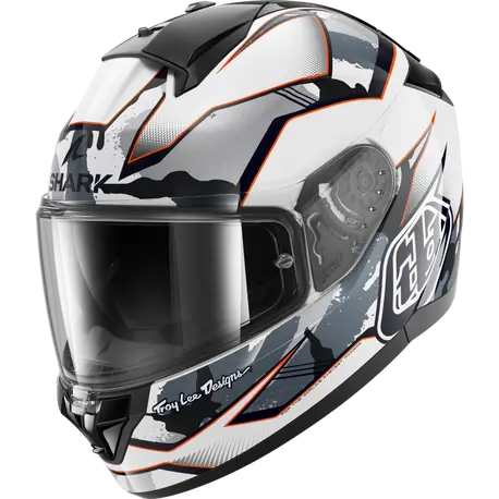 CAPACETE SHARK RIDILL 2 TLD MATRIX BRANCO/PRATA/VERMELHO (WSR) - M -