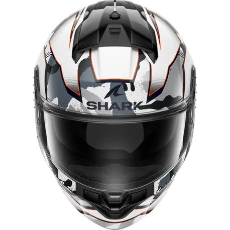CAPACETE SHARK RIDILL 2 TLD MATRIX BRANCO/PRATA/VERMELHO (WSR) - M -
