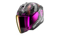 CAPACETE SHARK SKWAL i3 JET HELLCAT MAT PRETO/CROMADO/ROSA (KUV) - M -