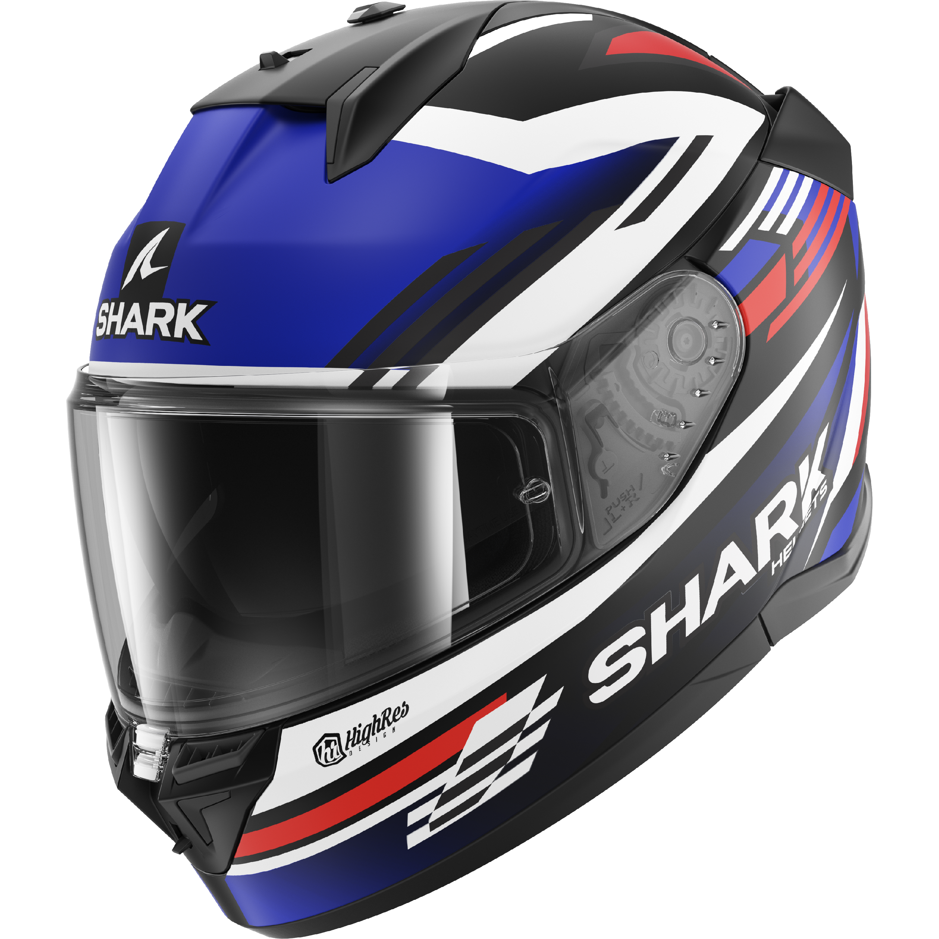 CAPACETE SHARK D-SKWAL 3 FIRSTLAP MAT PRT/AZUL/VERM (KBR) - M -