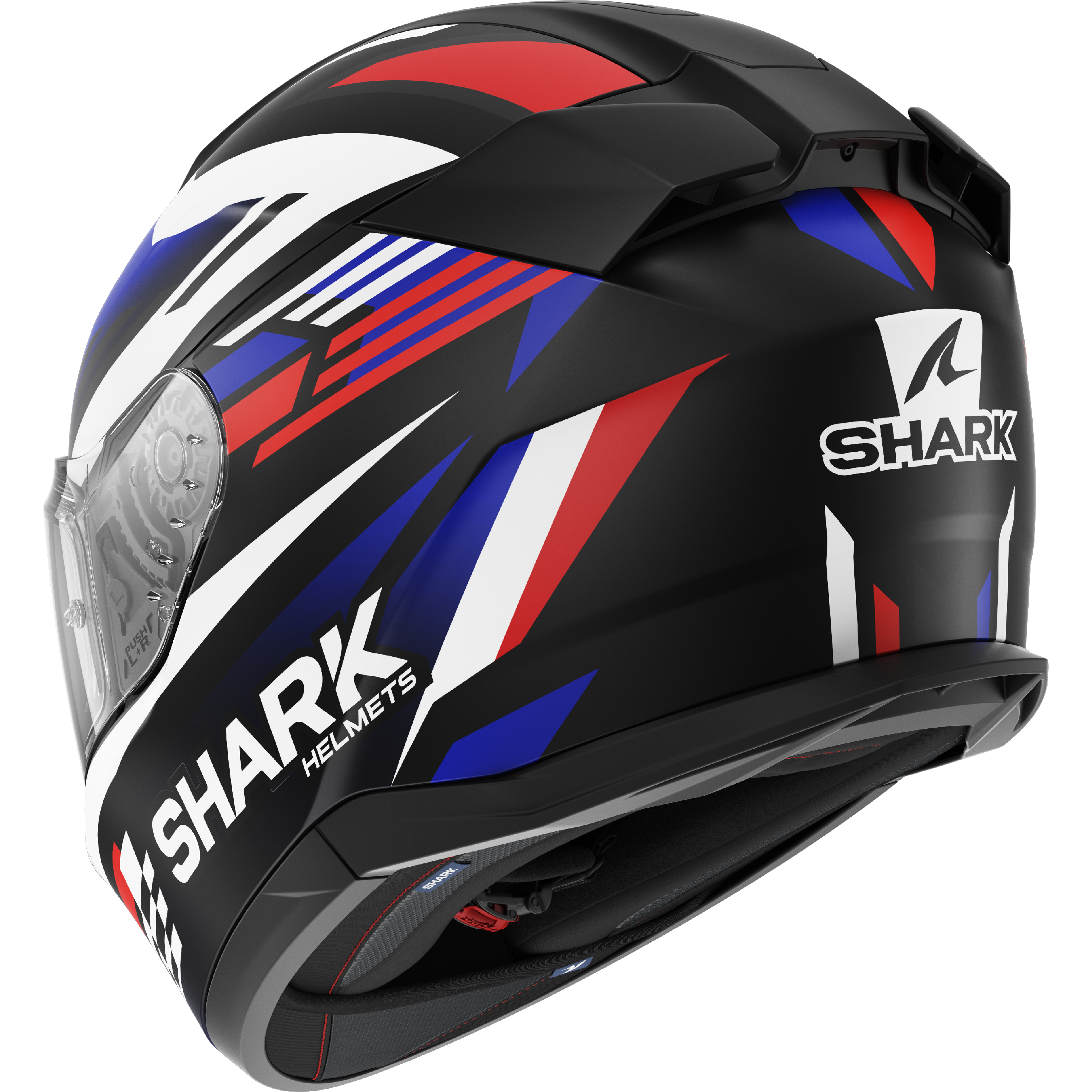 CAPACETE SHARK D-SKWAL 3 FIRSTLAP MAT PRT/AZUL/VERM (KBR) - M -