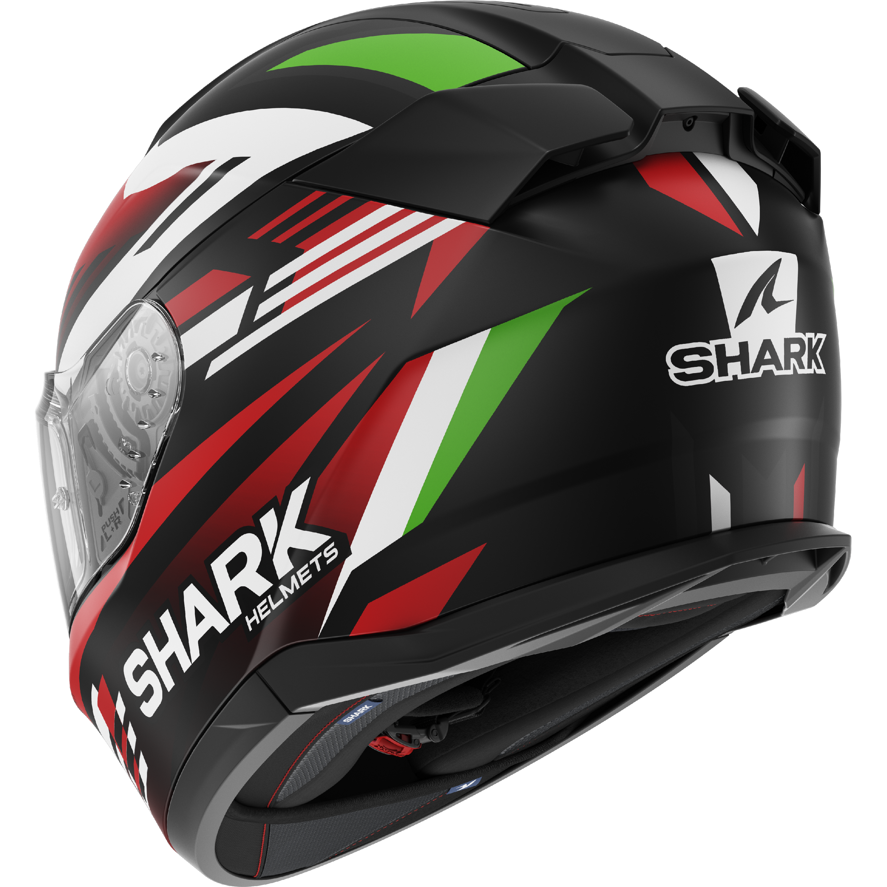 CAPACETE SHARK D-SKWAL 3 FIRSTLAP MAT PRT/VRM/VRD (KRG) - M -