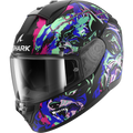 CAPACETE SHARK RIDILL 2 RAGING BEAST MAT PRETO/ROSA/VERDE (KVG) - XL