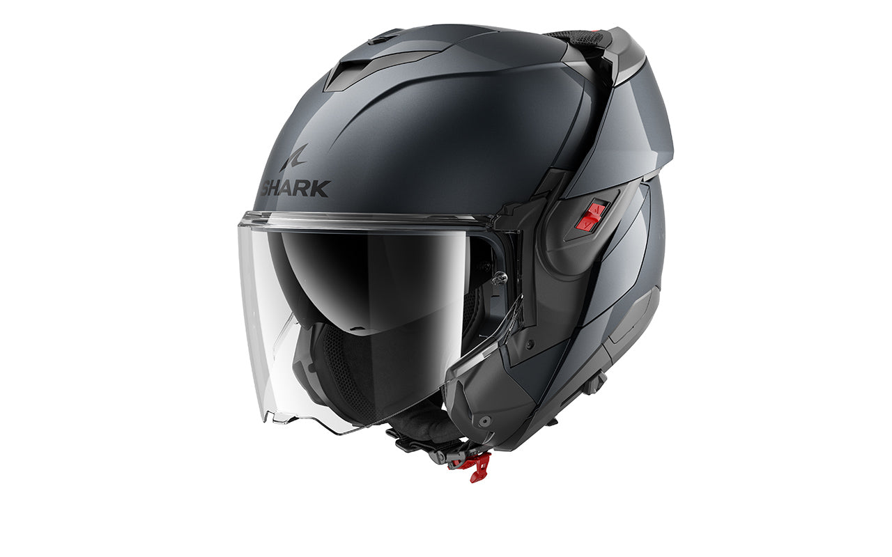 CAPACETE SHARK OXO BLANK CINZA ESCURO (A05) - L -