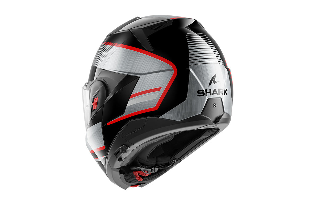 CAPACETE SHARK OXO SIKTER PRETO/CROMADO/CINZA (KUS) - M