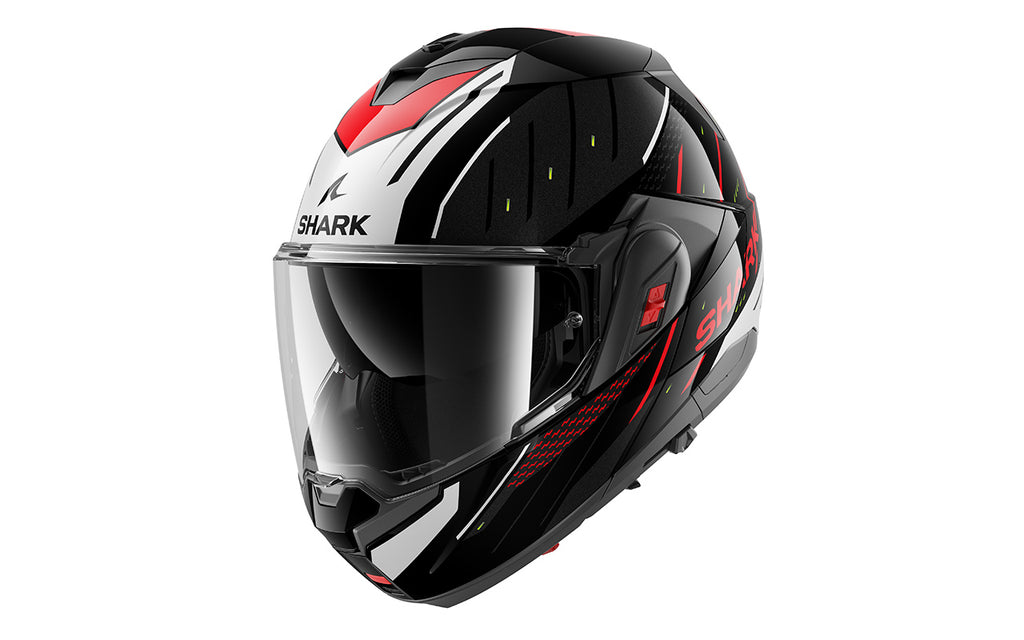 CAPACETE SHARK OXO RYDGER PRETO/PRATA/VERMELHO (KSR) - XL