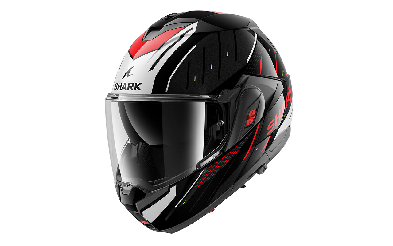 CAPACETE SHARK OXO RYDGER PRETO/PRATA/VERMELHO (KSR) - XL