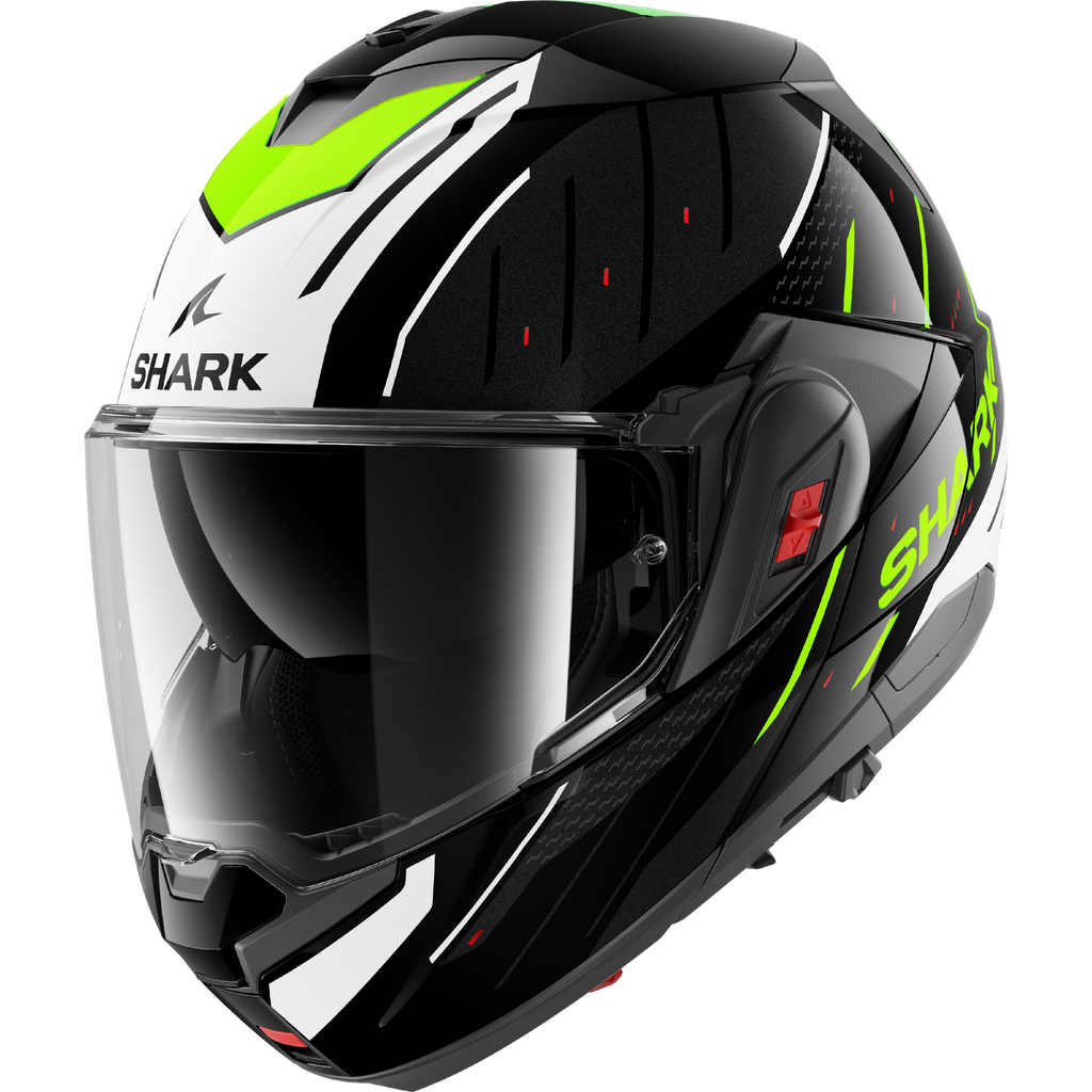 CAPACETE SHARK OXO RYDGER PRETO/BRANCO/AMARELO (KWY) - M -