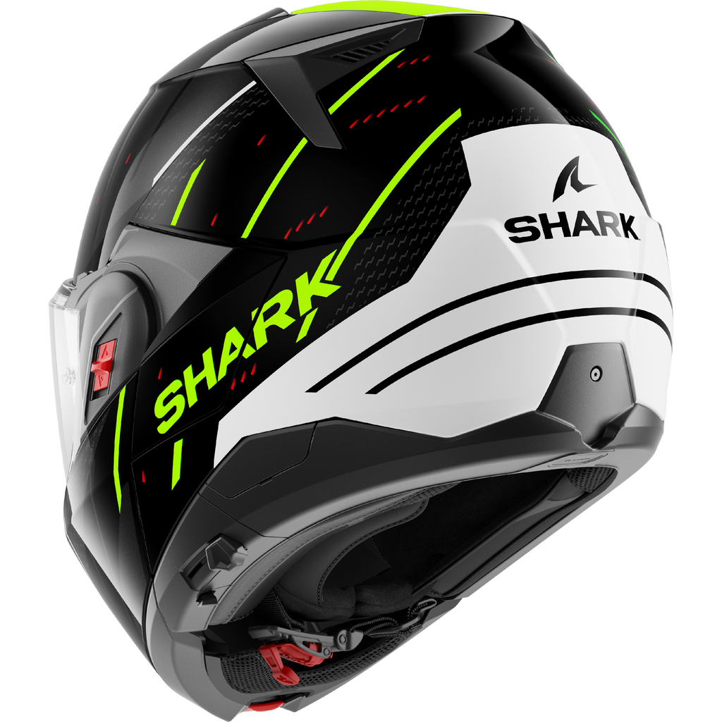 CAPACETE SHARK OXO RYDGER PRETO/BRANCO/AMARELO (KWY) - M -