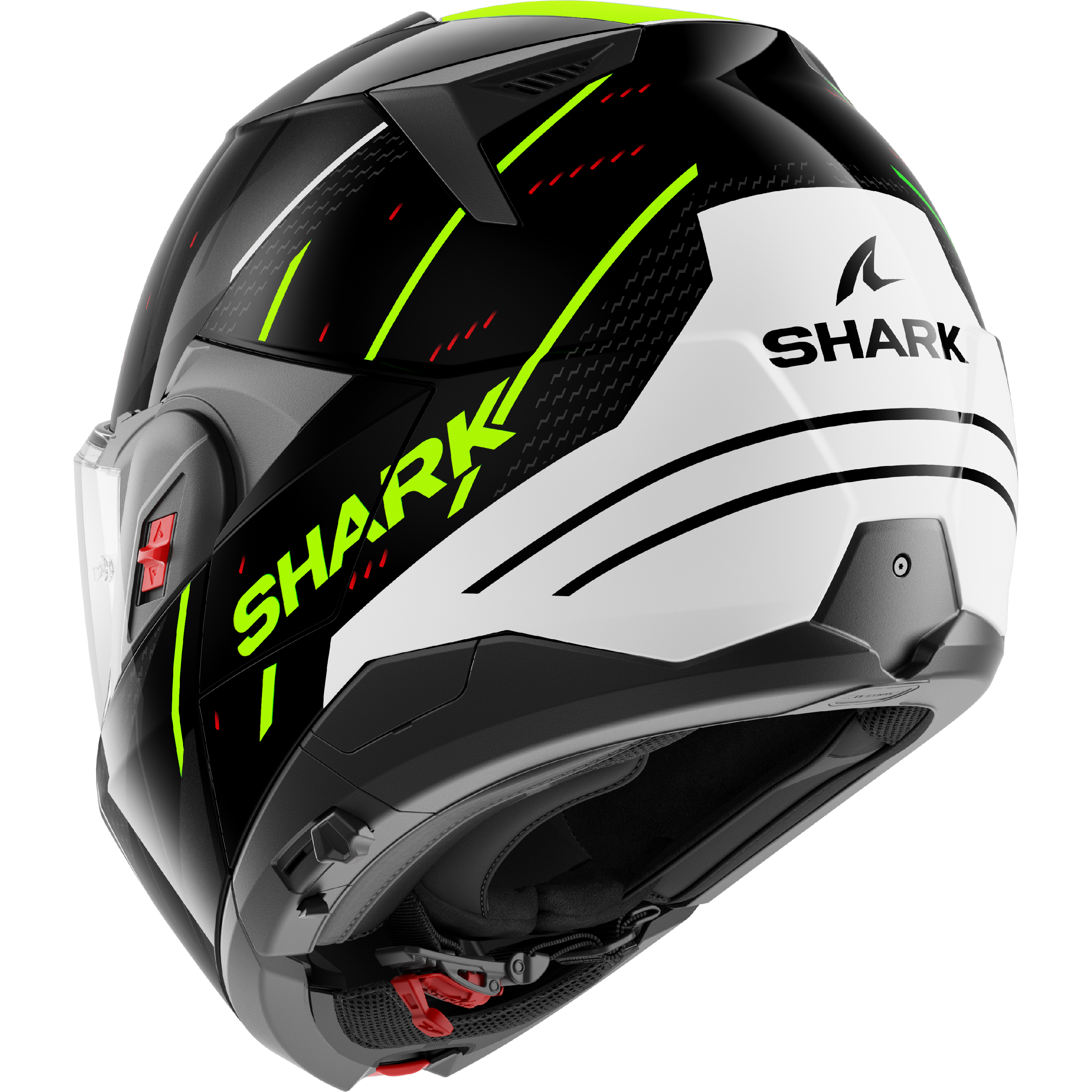 CAPACETE SHARK OXO RYDGER PRETO/BRANCO/AMARELO (KWY) - M -