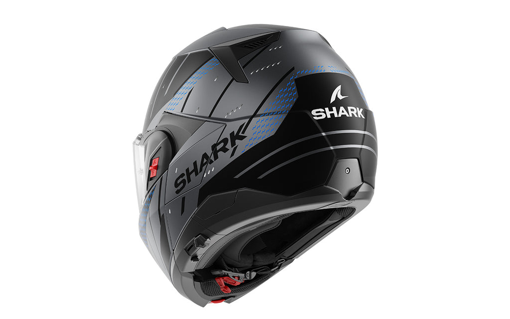 CAPACETE SHARK OXO RYDGER MAT ANTRACITE/AZUL/PRETO (ABK) - L