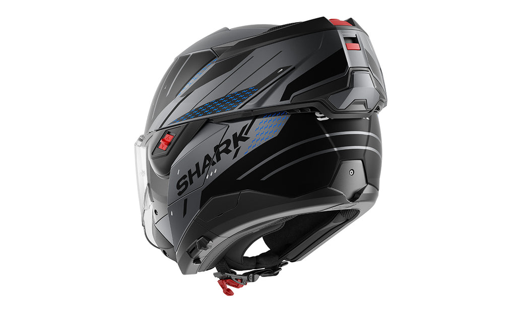 CAPACETE SHARK OXO RYDGER MAT ANTRACITE/AZUL/PRETO (ABK) - L