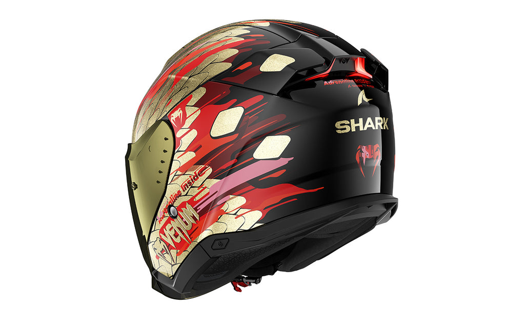 CAPACETE SHARK SKWAL i3 JET VENUM PRETO/VERMELHO/DOURADO (KRQ) - M -