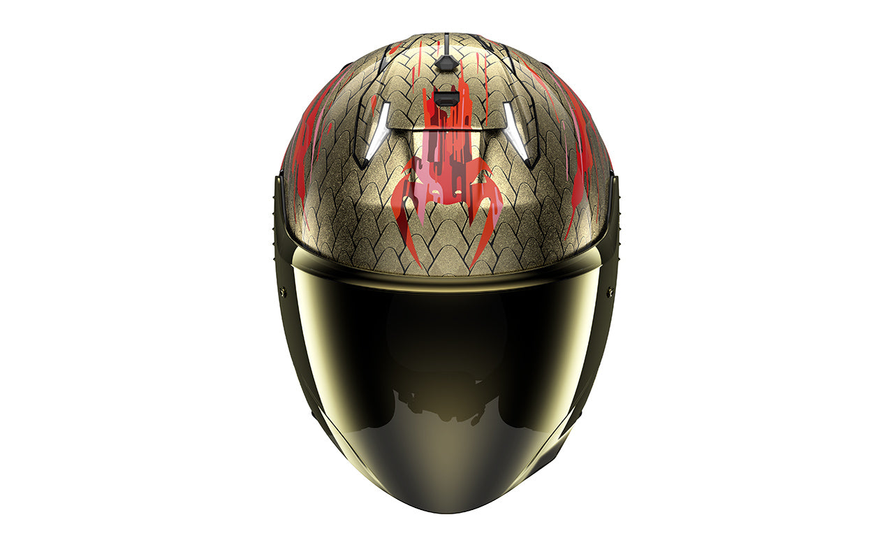 CAPACETE SHARK SKWAL i3 JET VENUM PRETO/VERMELHO/DOURADO (KRQ) - M -