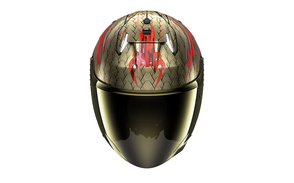 CAPACETE SHARK SKWAL i3 JET VENUM PRETO/VERMELHO/DOURADO (KRQ) - L -