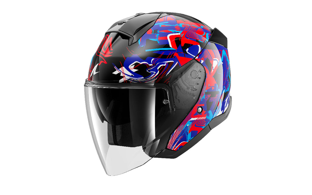 CAP SHARK SKWAL JET PRANZ PRETO/AZUL/VERMELHO (KBR) - M -