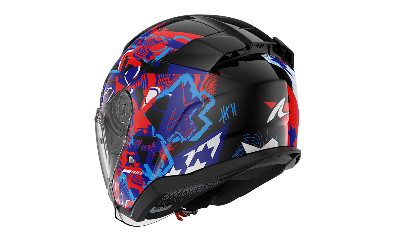 CAP SHARK SKWAL JET PRANZ PRETO/AZUL/VERMELHO (KBR) - L -