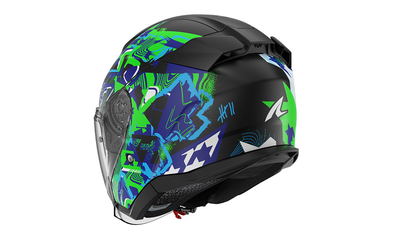 CAP SHARK SKWAL JET PRANZ MAT PRETO/VERDE/AZUL (KGB) - M -