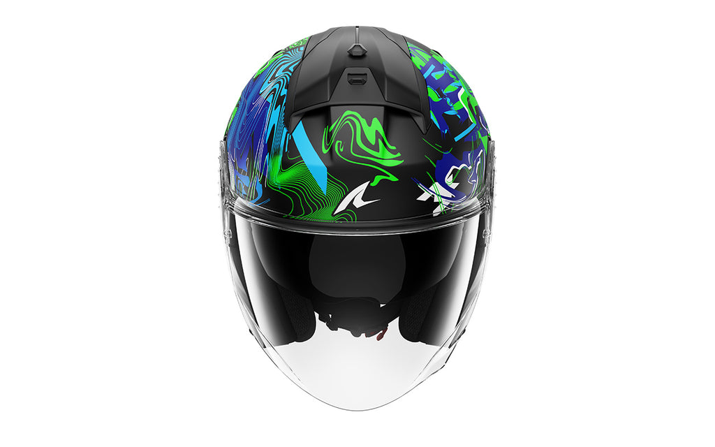 CAP SHARK SKWAL JET PRANZ MAT PRETO/VERDE/AZUL (KGB) - L -