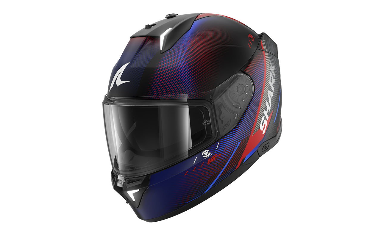 CAPACETE SHARK SKWAL i3 SPEED-TECH MAT PRETO/VERMELHO/AZUL (KRB) - L
