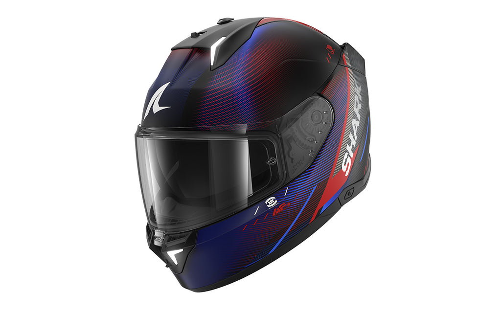 CAPACETE SHARK SKWAL i3 SPEED-TECH MAT PRETO/VERMELHO/AZUL (KRB) - M