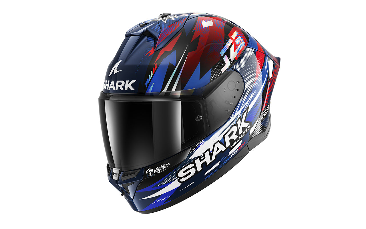 CAPACETE SHARK SKWAL CUP REPLICA ZARCO GP DE FRANCE AZUL/CROMADO/VERMELHO (BUR) - XL