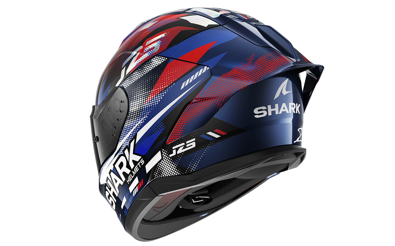 CAPACETE SHARK SKWAL CUP REPLICA ZARCO GP DE FRANCE AZUL/CROMADO/VERMELHO (BUR) - XL