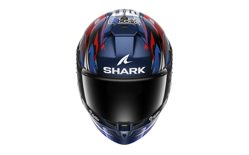 CAPACETE SHARK SKWAL CUP REPLICA ZARCO GP DE FRANCE AZUL/CROMADO/VERMELHO (BUR) - L
