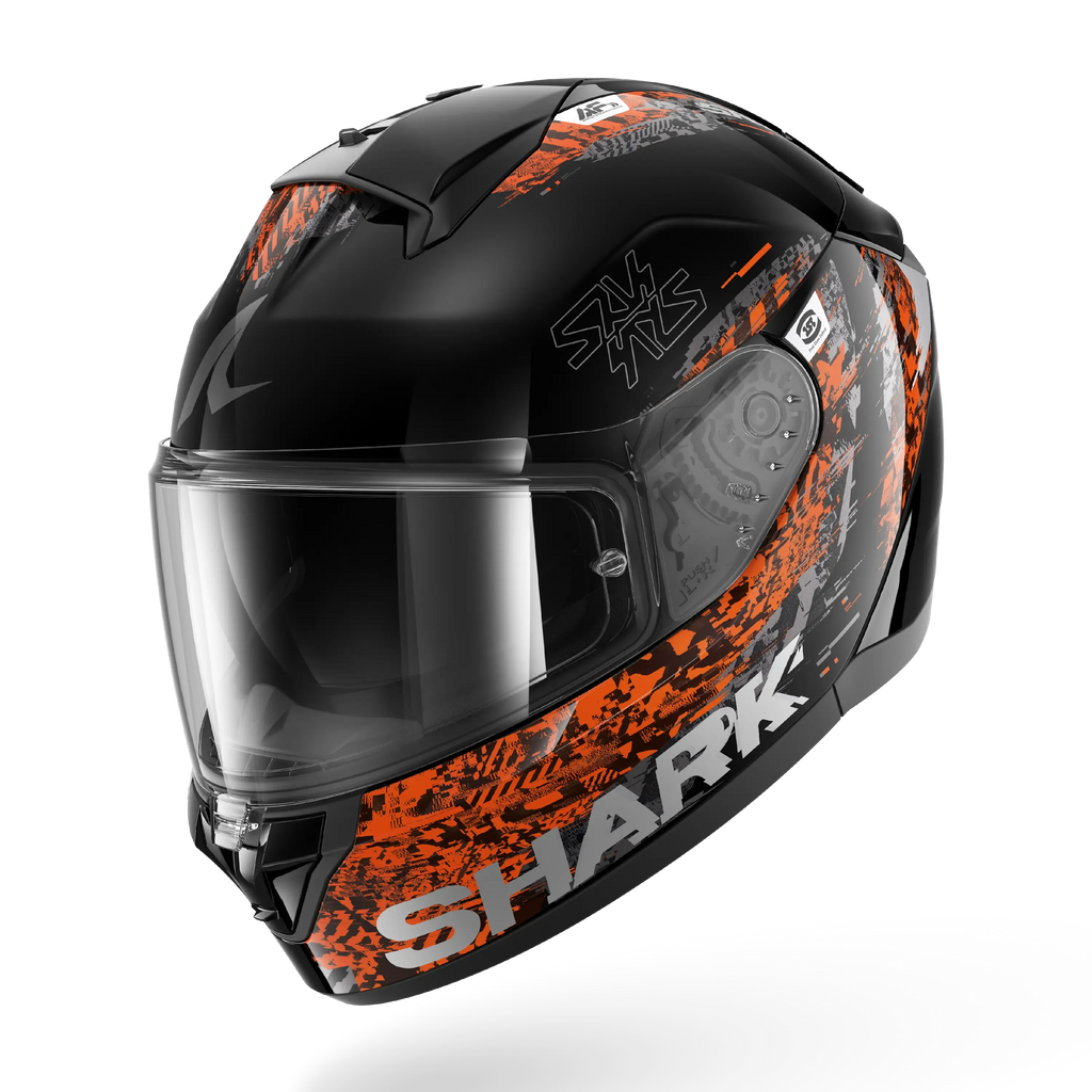 CAPACETE SHARK RIDILL 2 SPEED-VIB PRETO/ANTRACITE/LARANJA (KAO) - L