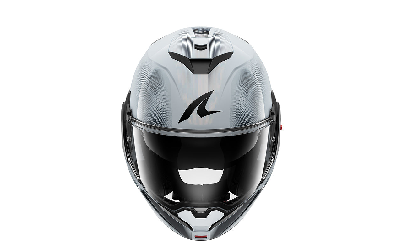 CAPACETE SHARK OXO SPEED-TECH PRATA/BRANCO/PRETO (SWK) - L