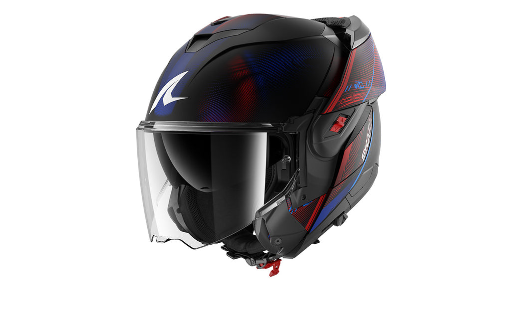 CAPACETE SHARK OXO SPEED-TECH MAT PRETO/AZUL/VERMELHO (KBR) - M