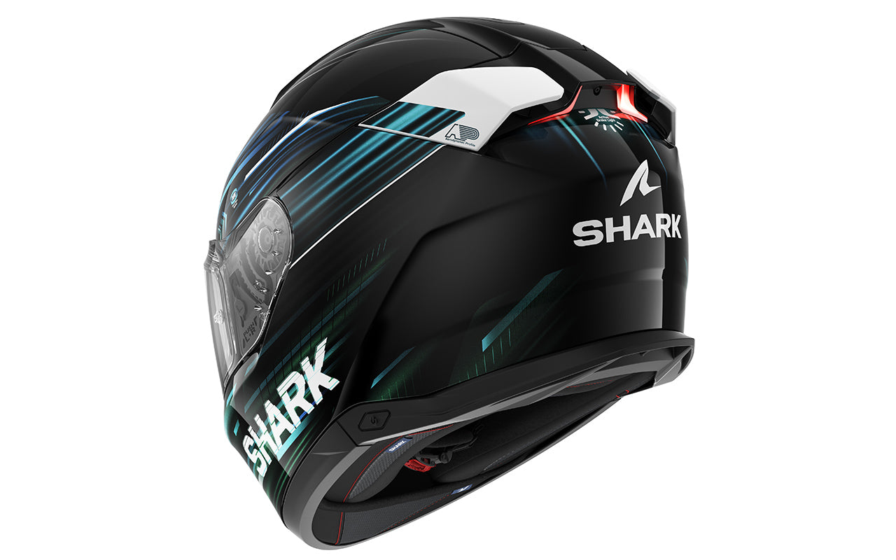 CAPACETE SHARK SKWAL i3 LIGHT-BLUR PRT/AZL/VRD (KBG) - XL
