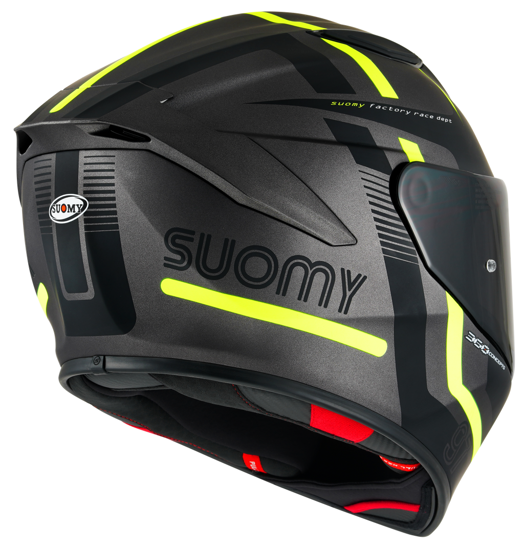 CAPACETE SUOMY TRACK-1 NINETY SEVEN MAT GUNMETAL/AMARELO /E06 - M