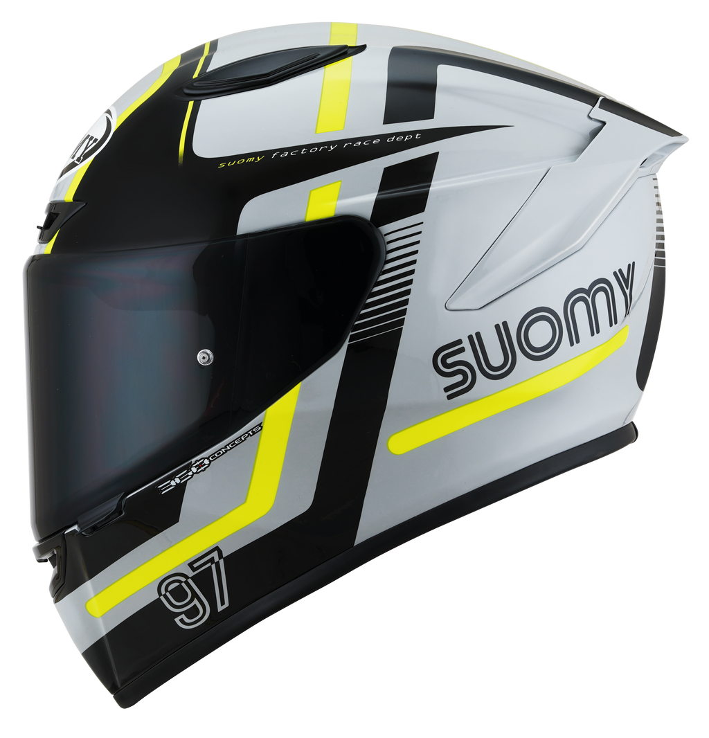 CAPACETE SUOMY TRACK-1 NINETY SEVEN CINZA/AMARELO /E06 - XL