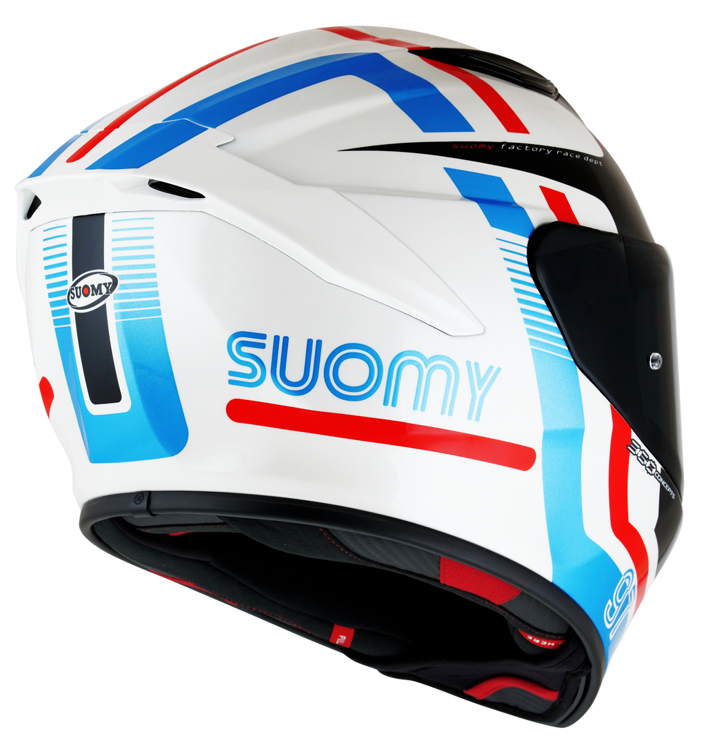 CAPACETE SUOMY TRACK-1 NINETY SEVEN BRANCO/VERMELHO /E06 - S