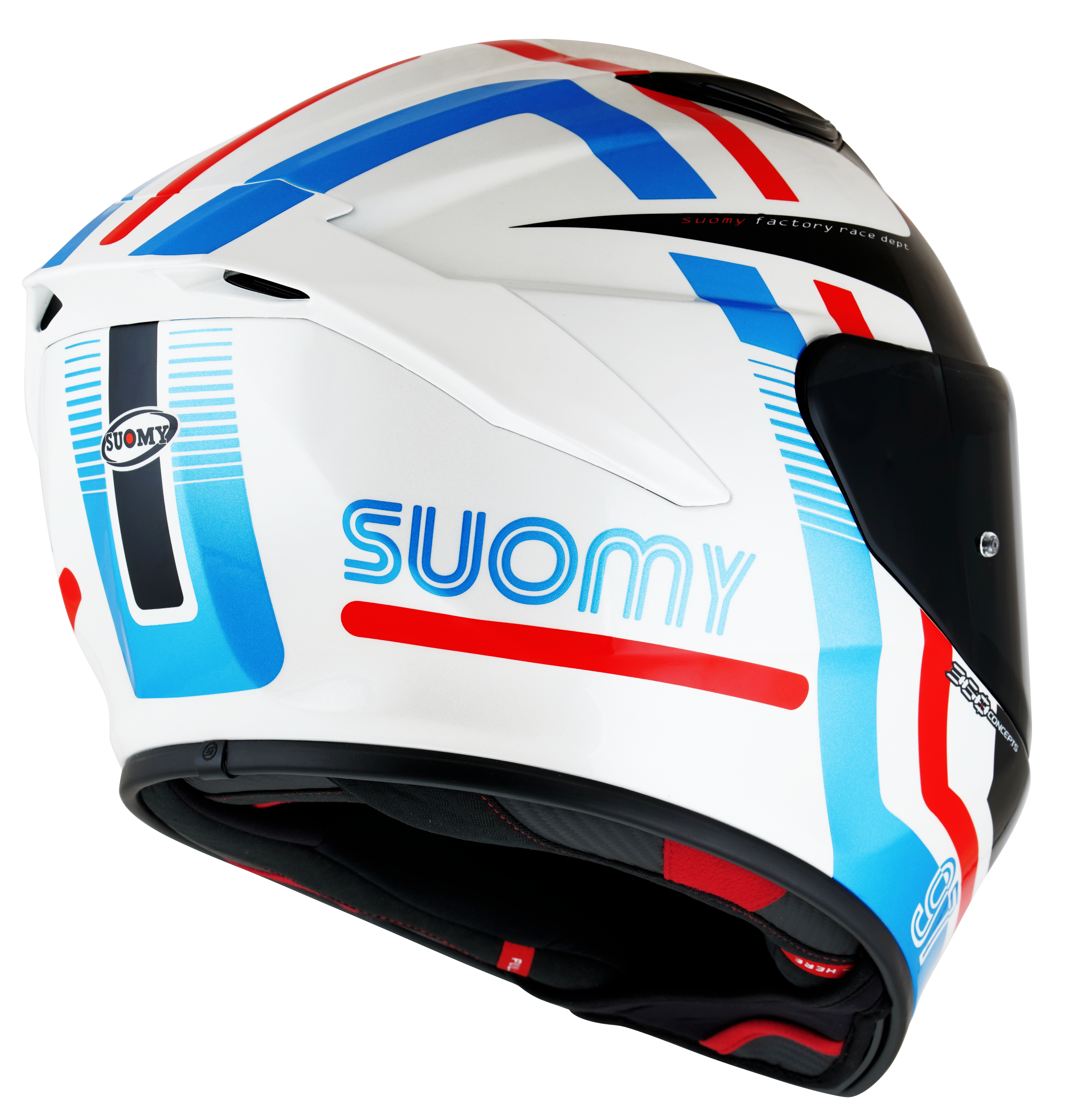 CAPACETE SUOMY TRACK-1 NINETY SEVEN BRANCO/VERMELHO /E06 - M